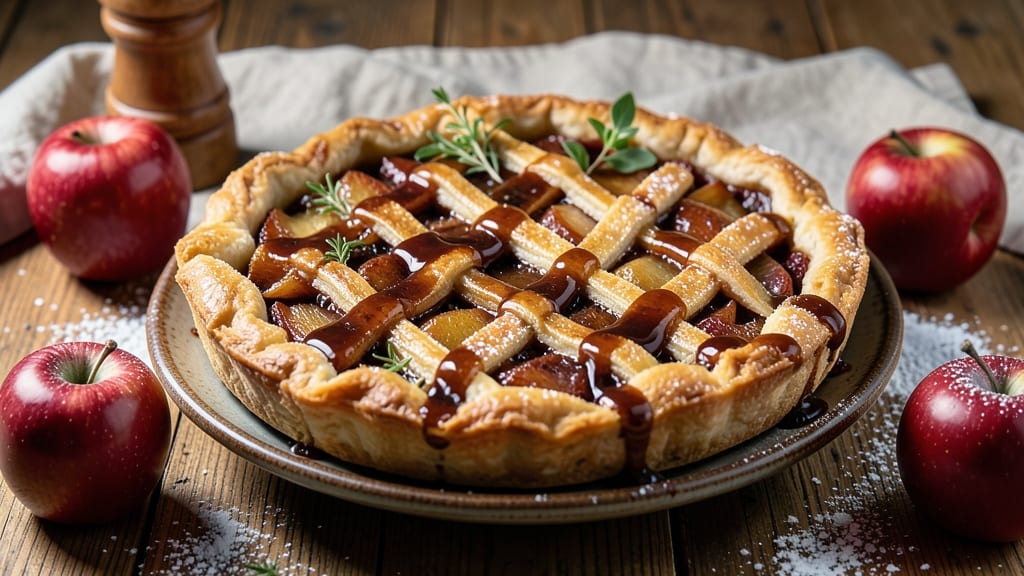 Apple Pie With Rum Sauce Recipe: Warm Spice and Boozy Drizzle Harmony