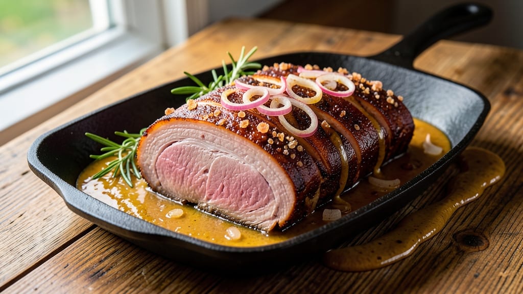 Baked Ham With Mustard Sauce Recipe: Glazed Crispness and Tangy Drizzle