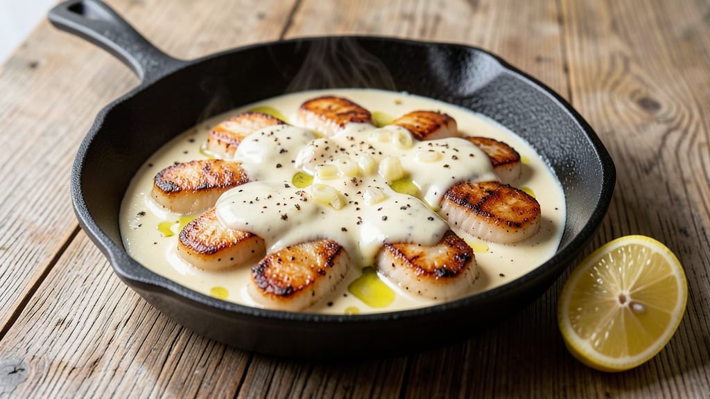 Baked Scallops in Cream Sauce Recipe: Buttery Tenderness Poached in Luxurious Sauce