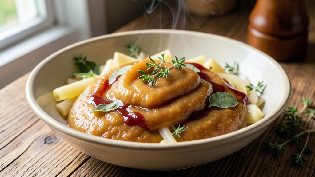 Apple Sauce for Turkey Recipe: Celery Crown Crunch Over Silky Tomato Base