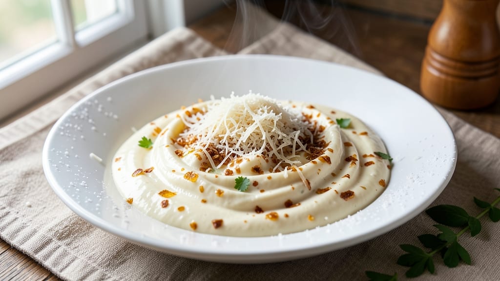 Alfredo Sauce Recipe With Heavy Cream and Parmesan Cheese: Ultra-Smooth Emulsion Without Clumps