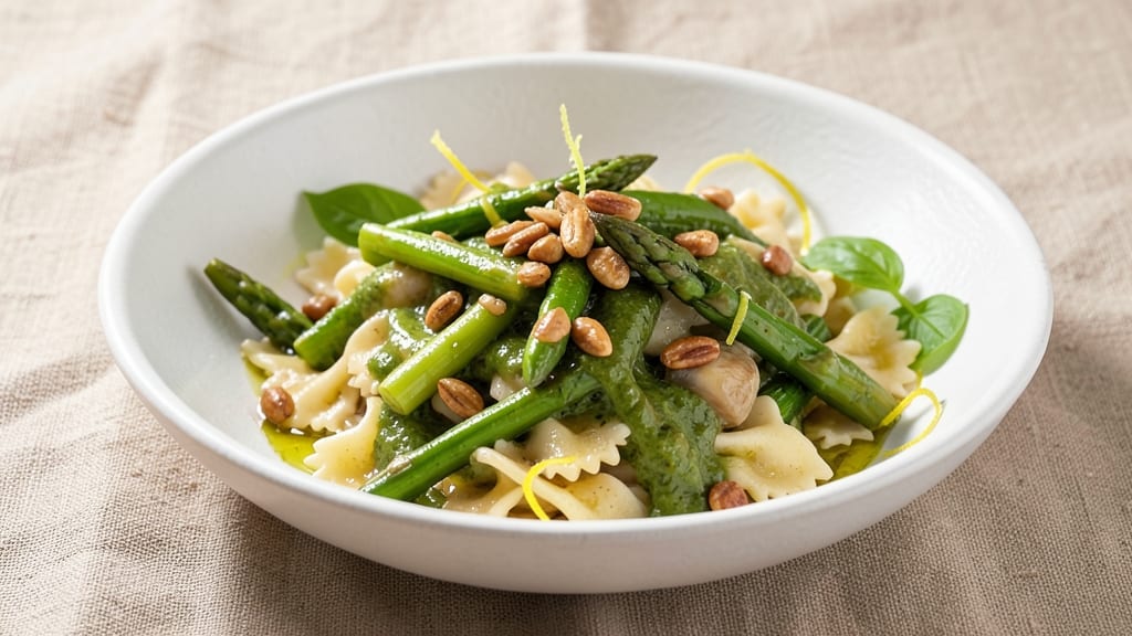 Asparagus Pasta Sauce Recipe: Bright Green Pesto With Crispy Blanched Asparagus