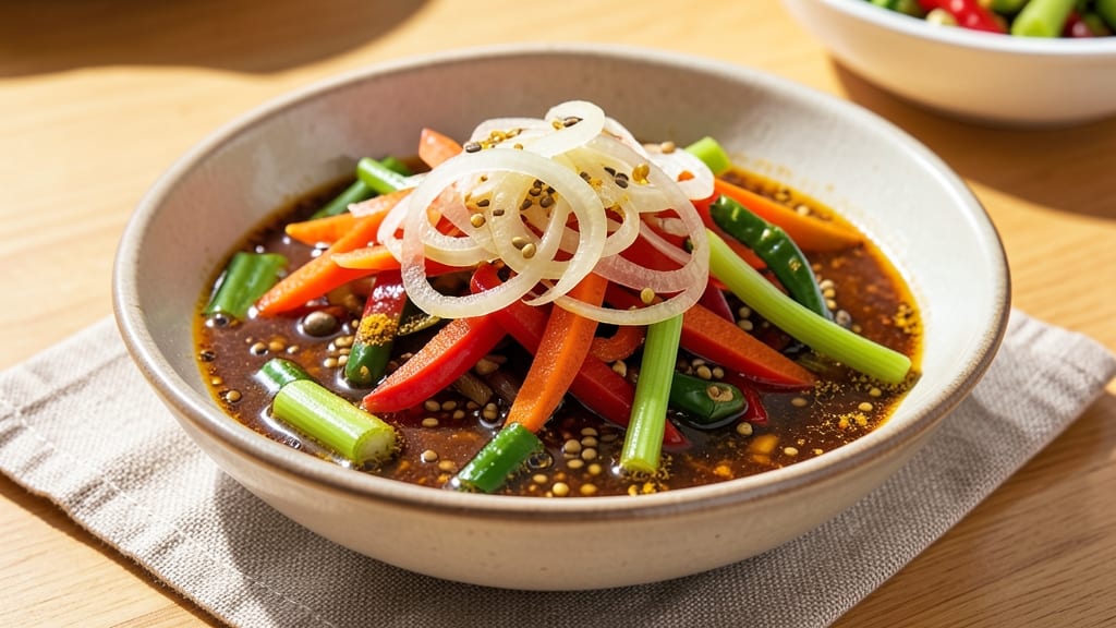 Achar Sauce Recipe: Tangy Pickled Heat With Celery Crown Crunch